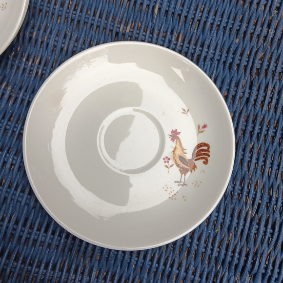 4 Vintage Taylor Smith & Taylor Rooster Saucers - Picture 3 of 5